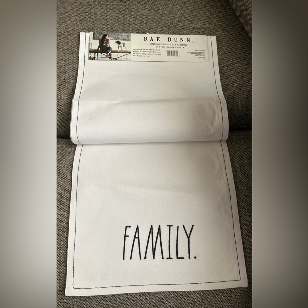 Rae Dunn Family Table runner
